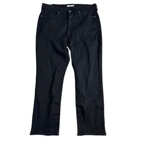 Levi's Womens Classic Straight Black Jeans Size 14 Denim 34x26.5